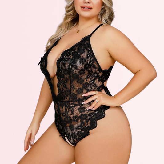 Plus Size Sexy Crotchless Lingerie